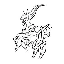 Arceus - Free printable coloring pages