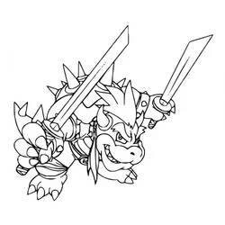 Bowser - Free printable coloring pages