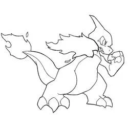 Charmeleon - Free printable coloring pages