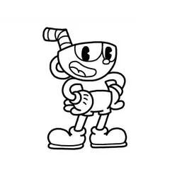 Cuphead - Free printable coloring pages