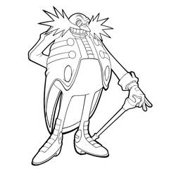 Dr. Eggman - Free printable coloring pages
