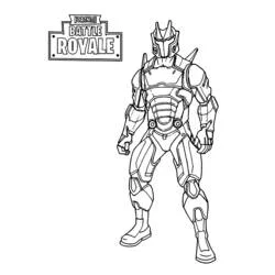 Omega standing in armored suit coloring page