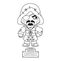 Fortnite pirate skin standing pose coloring page