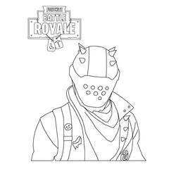 Fortnite spiked mask character coloring page