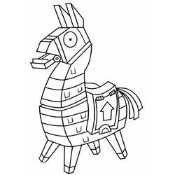 Fortnite loot llama piñata coloring page