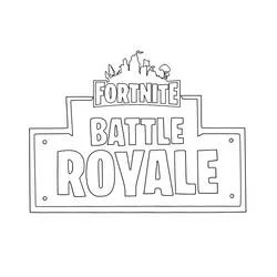 Fortnite Battle Royale logo plaque coloring page