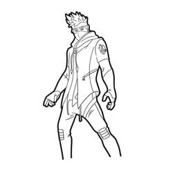 Fortnite ninja skin standing pose coloring page