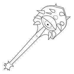 Fortnite Vision axe pickaxe coloring page
