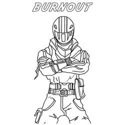 Burnout from Fortnite with arms crossed coloring page