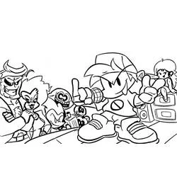 Friday Night Funkin' - Free printable coloring pages