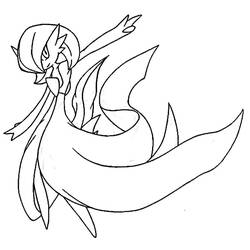Gardevoir - Free printable coloring pages