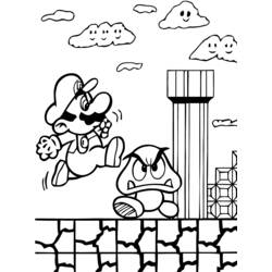 Mario Bros - Free printable coloring pages