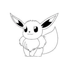Eevee standing with big ears coloring page
