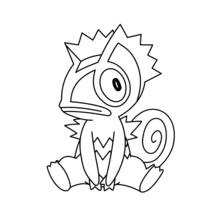 Kecleon sitting calmly coloring page