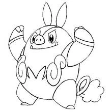 Excadrill in a boxing pose coloring page