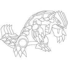 Groudon standing with claws forward coloring page