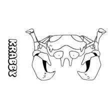 Krabby with raised pincers coloring page