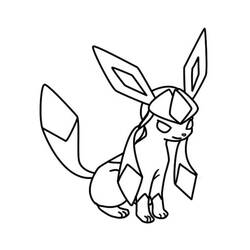 Pokemon Glaceon - Free printable coloring pages