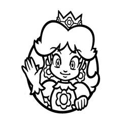 Princess Daisy - Free printable coloring pages