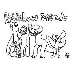 Rainbow Friends - Free printable coloring pages