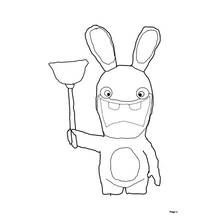 Raving Rabbids - Free printable coloring pages