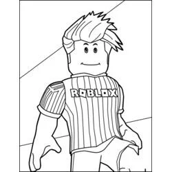 Roblox character with spiky hair coloring page
