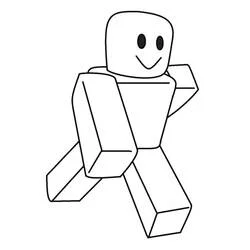 Roblox character running coloring page