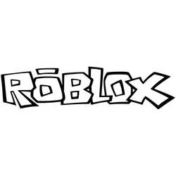 Roblox logo in bold letters coloring page