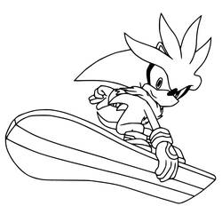 Silver Sonic - Free printable coloring pages