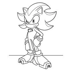 Shadow standing confidently coloring page