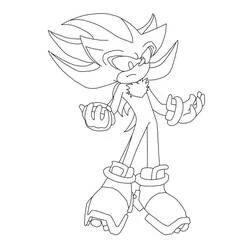 Shadow standing with arms open coloring page
