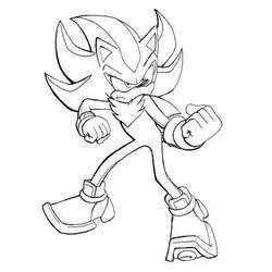 Shadow in a fighting stance coloring page