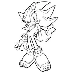 Shadow standing in a determined pose coloring page