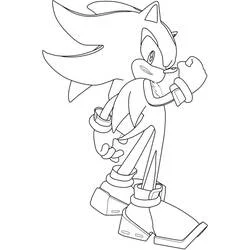 Shadow standing in a determined pose coloring page