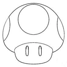 Toad mushroom cap coloring page