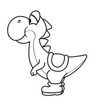 Yoshi standing in profile coloring page