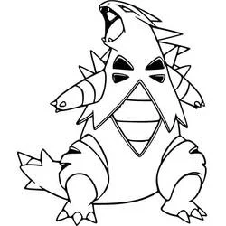 Tyranitar - Free printable coloring pages